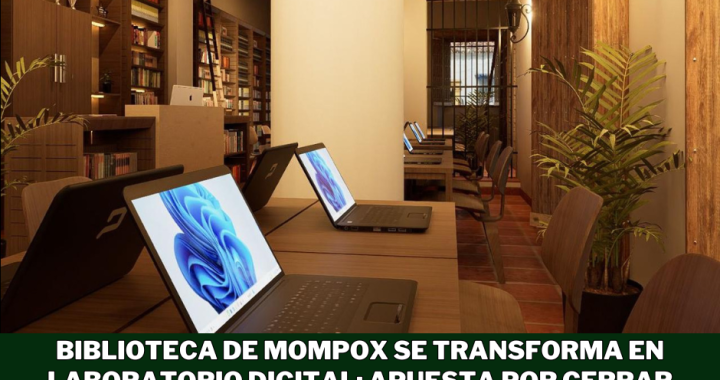 Biblioteca de Mompox se transforma en laboratorio digital: apuesta por cerrar brechas tecnológicas en Bolívar